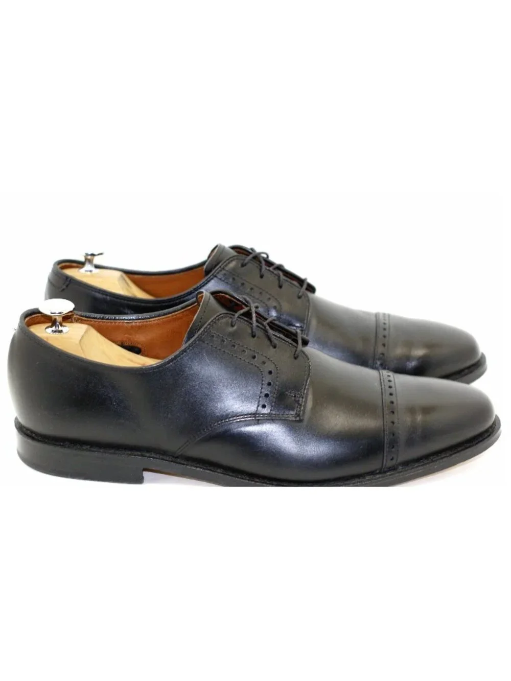 Allen Edmonds 'Clifton' Blucher Black Leather Oxfords Size 11.5 D DD25